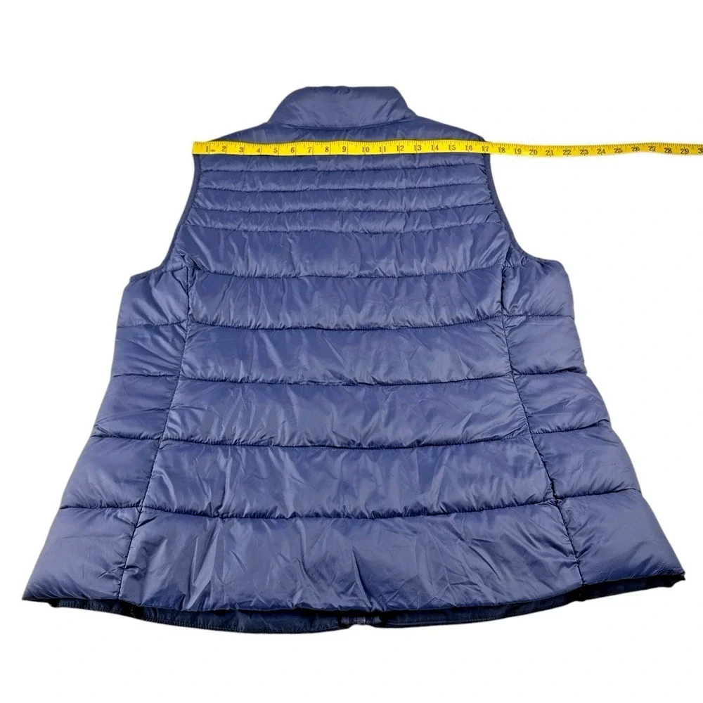 Rokka Rolla Womens Puffer Vest 2XL Navy Blue Lightweight Quilted Padded Full Zip